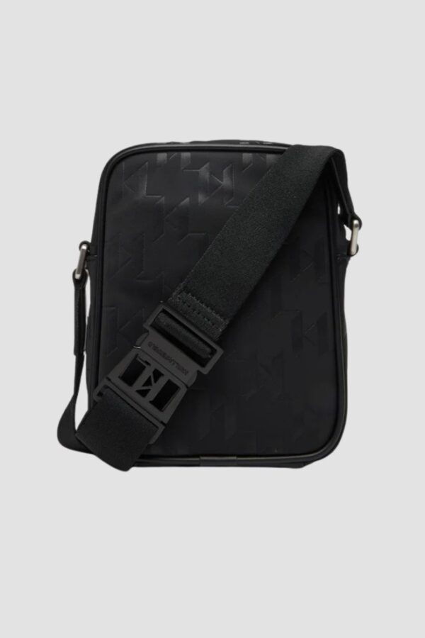 ff1265860841da2c48fce7e5499c5ceda9a7bae9 KARL LAGERFELD Czarna męska saszetka z monograme