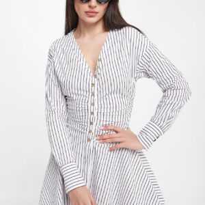 Sukienka mini w paski Anchise PINKO