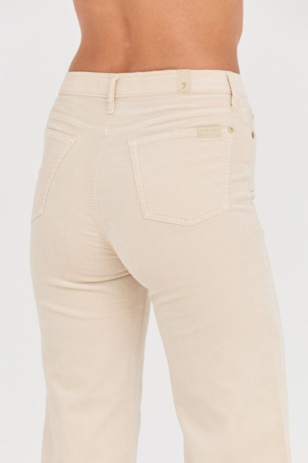 7 FOR ALL MANKIND Beżowe damskie spodnie Modern Dojo Velvet