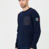 AERONAUTICA MILITARE Granatowy męski bawełniany longsleeve
