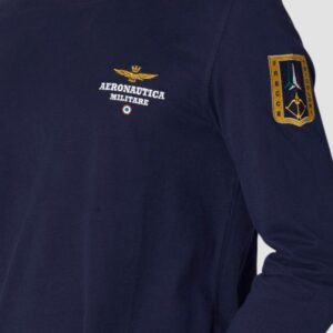 ffe555e2c5700e8a63756cd8efebc080540c5dee AERONAUTICA MILITARE Granatowy longsleeve męski Crew neck