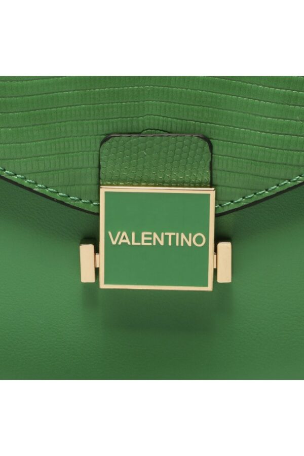 VALENTINO Mały zielony kuferek z logo carrie satche